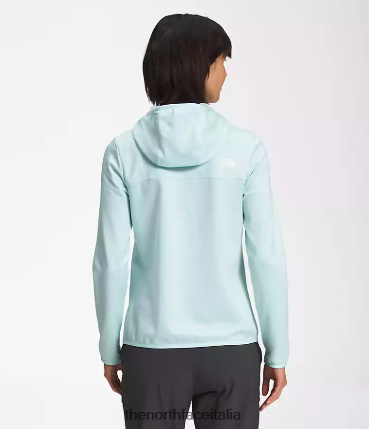 The North Face vestiario 460N8D745 lucernario blu erica bianca donne Felpa con cappuccio Canyonlands