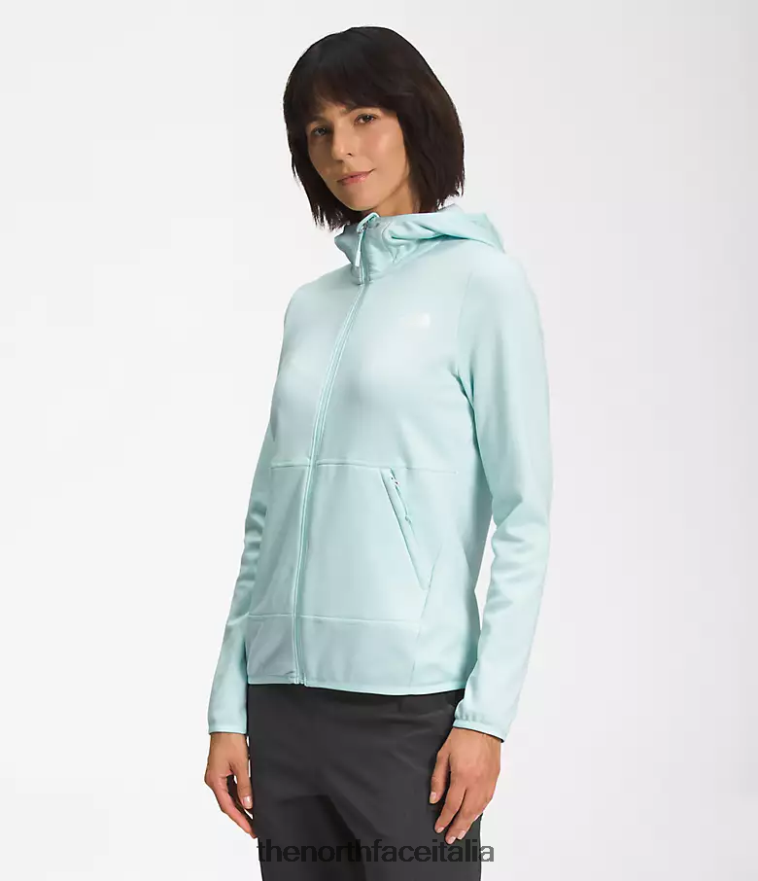 The North Face vestiario 460N8D745 lucernario blu erica bianca donne Felpa con cappuccio Canyonlands