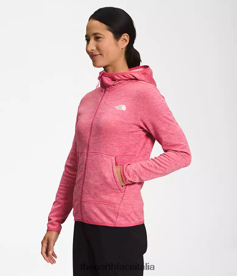The North Face vestiario 460N8D746 erica bianca rosa cosmo donne Felpa con cappuccio Canyonlands