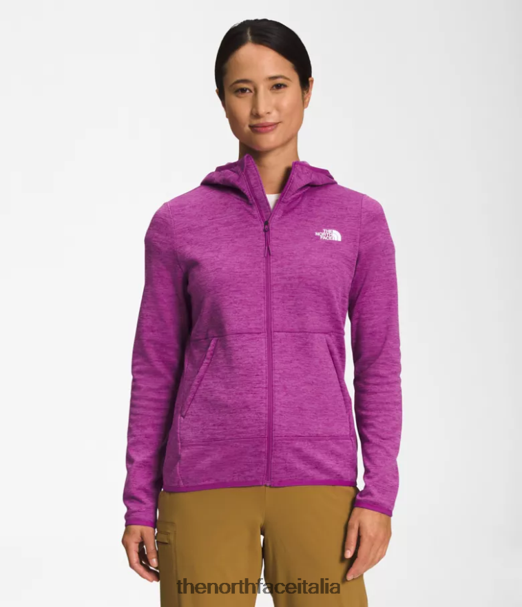 The North Face vestiario 460N8D747 fiore di cactus viola erica bianca donne Felpa con cappuccio Canyonlands - Clicca l'immagine per chiudere