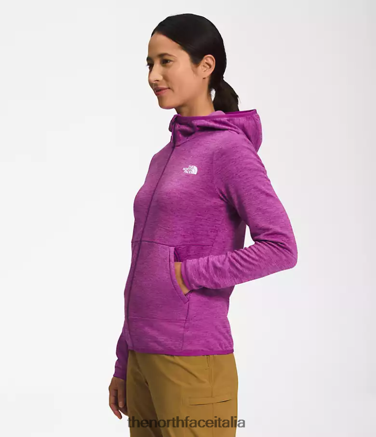 The North Face vestiario 460N8D747 fiore di cactus viola erica bianca donne Felpa con cappuccio Canyonlands
