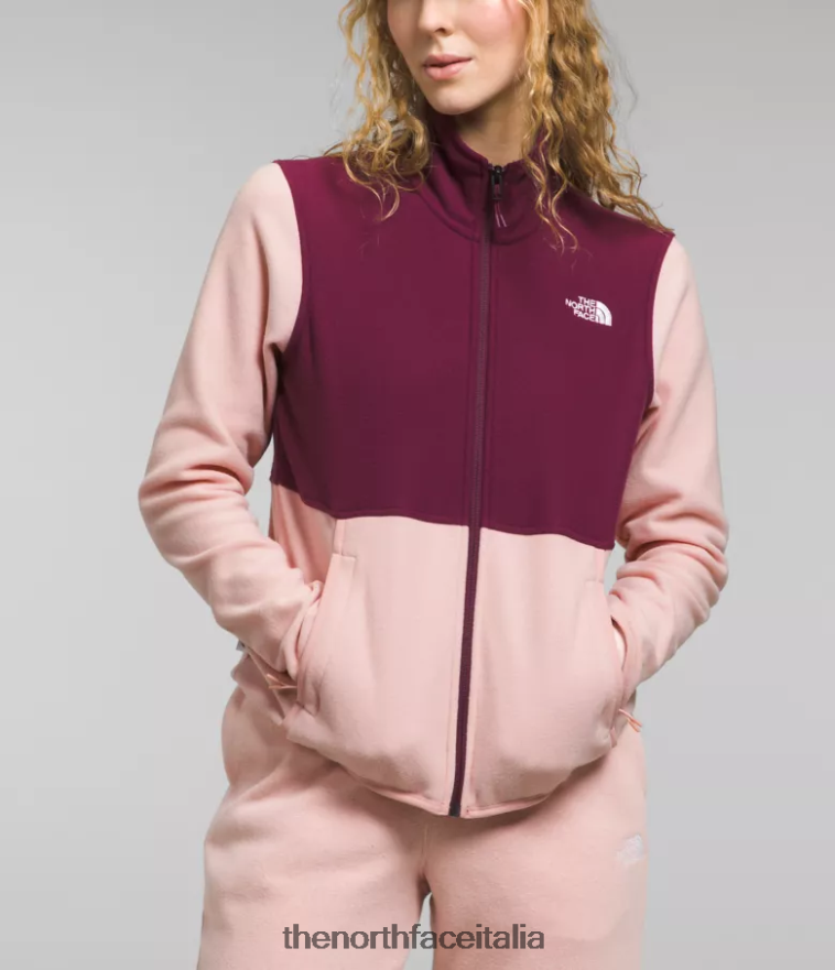The North Face vestiario 460N8D1013 muschio rosa/boysenberry donne giacca alpina polartec 100