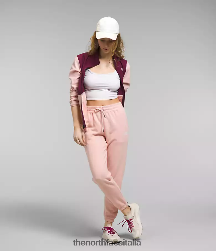 The North Face vestiario 460N8D1013 muschio rosa/boysenberry donne giacca alpina polartec 100