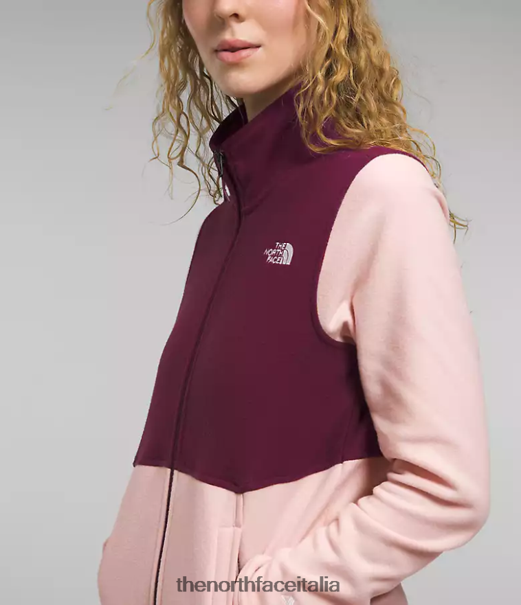 The North Face vestiario 460N8D1013 muschio rosa/boysenberry donne giacca alpina polartec 100