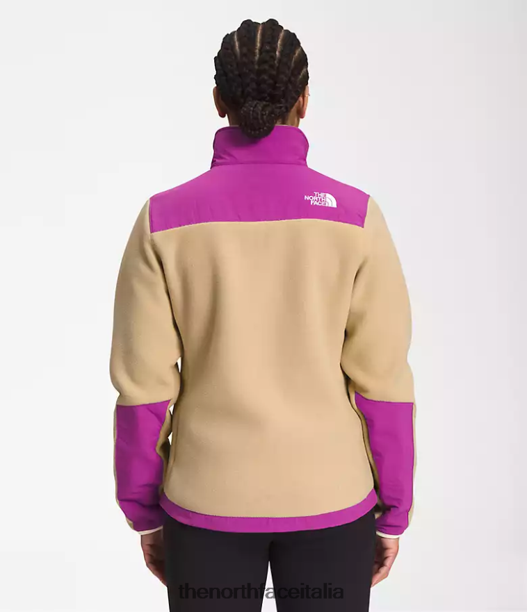 The North Face vestiario 460N8D149 pietra kaki/fiore di cactus viola/gardenia bianca donne giacca denali
