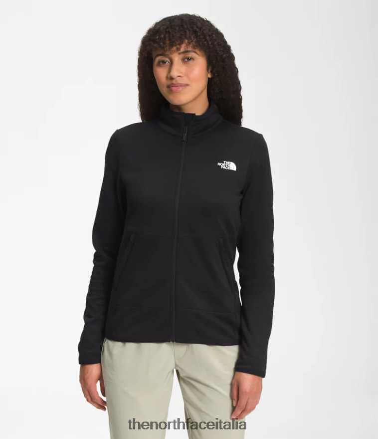 The North Face vestiario 460N8D375 grazie nero donne canyonlands con cerniera intera