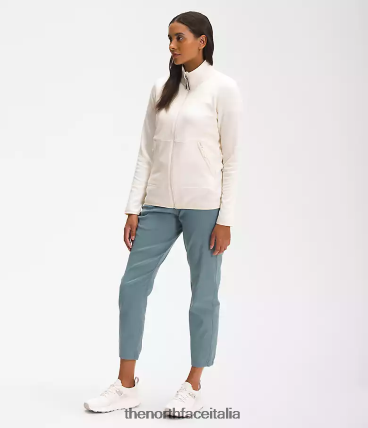 The North Face vestiario 460N8D376 gardenia erica bianca donne canyonlands con cerniera intera