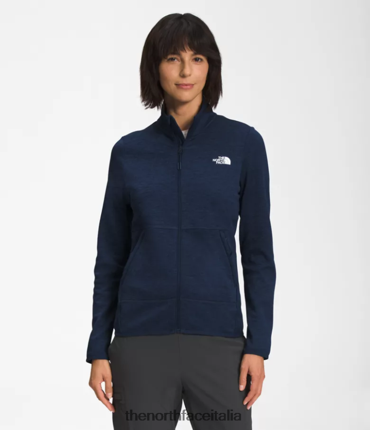 The North Face vestiario 460N8D378 vertice blu scuro erica scura donne canyonlands con cerniera intera