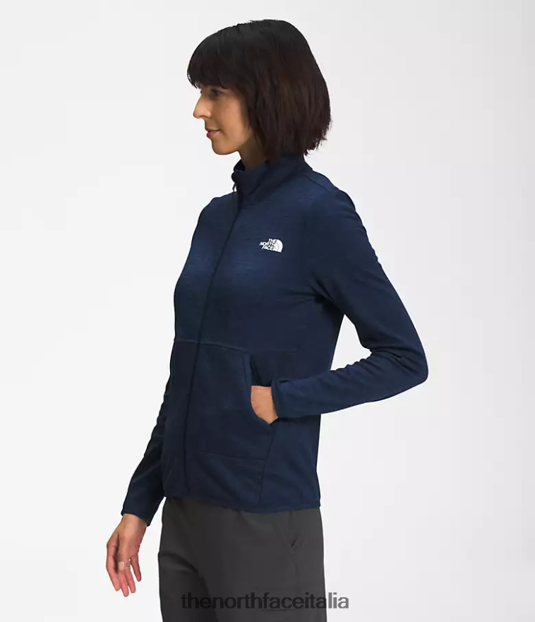 The North Face vestiario 460N8D378 vertice blu scuro erica scura donne canyonlands con cerniera intera