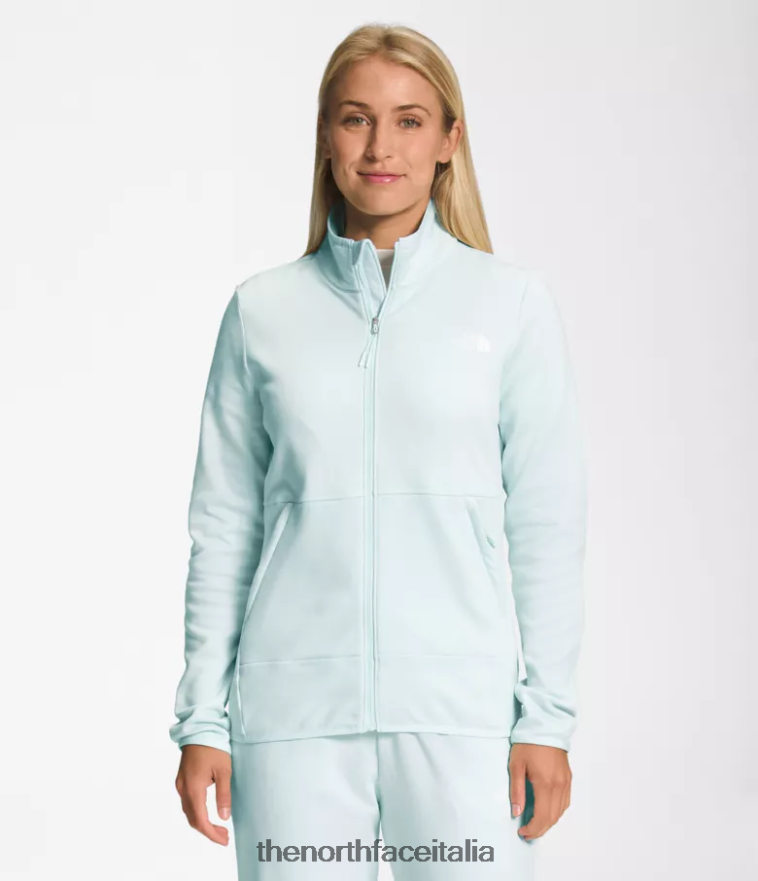 The North Face vestiario 460N8D379 lucernario blu erica bianca donne canyonlands con cerniera intera