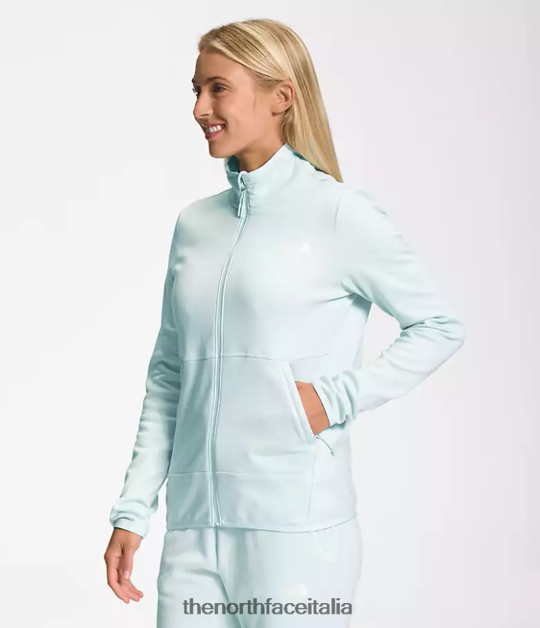 The North Face vestiario 460N8D379 lucernario blu erica bianca donne canyonlands con cerniera intera
