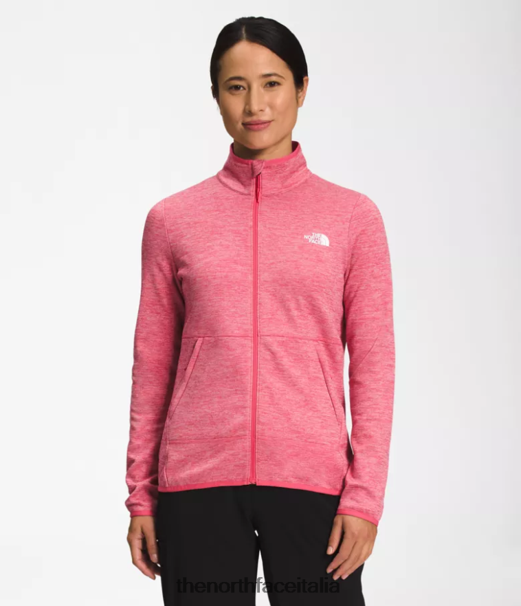 The North Face vestiario 460N8D380 erica bianca rosa cosmo donne canyonlands con cerniera intera