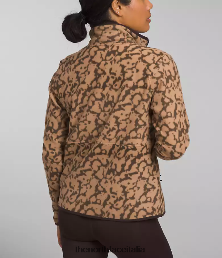 The North Face vestiario 460N8D442 stampa grafica colorante burro di mandorle donne giacca alpina polartec 100