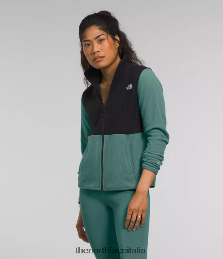 The North Face vestiario 460N8D443 salvia scuro/tnf nero donne giacca alpina polartec 100