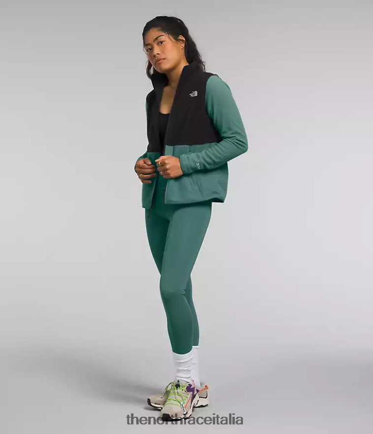 The North Face vestiario 460N8D443 salvia scuro/tnf nero donne giacca alpina polartec 100