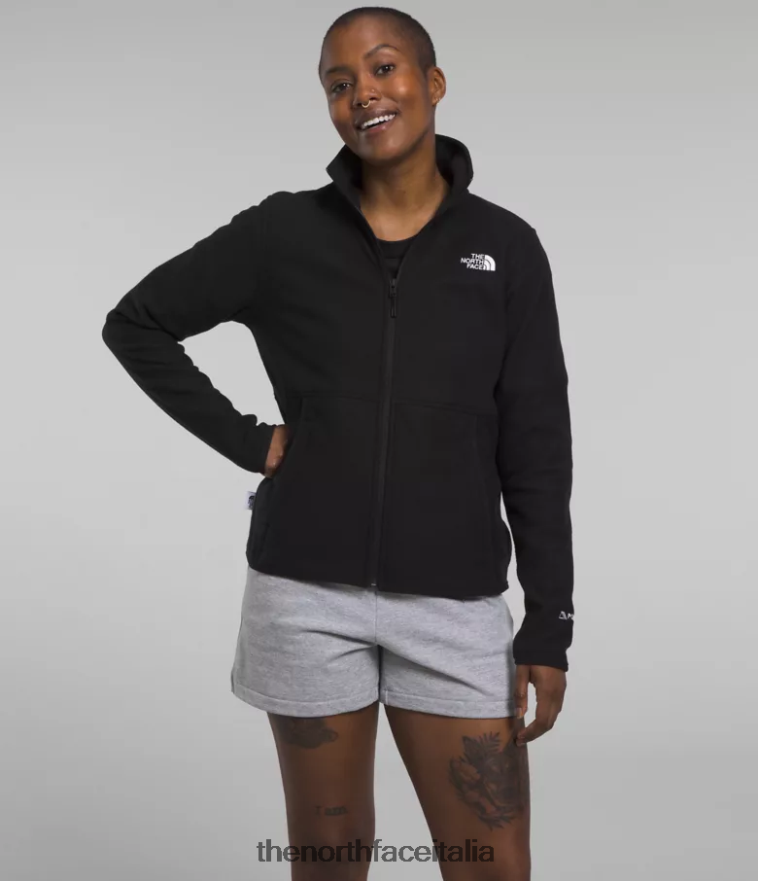 The North Face vestiario 460N8D444 grazie nero donne giacca alpina polartec 100