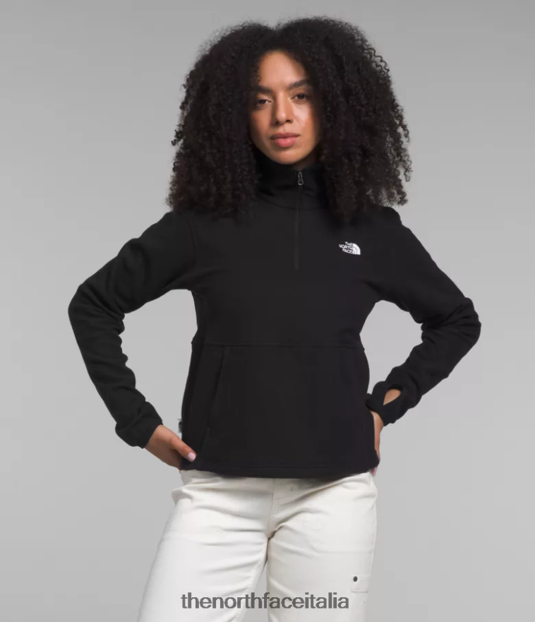 The North Face vestiario 460N8D158 grazie nero donne cappuccio alpino polartec 100 -zip