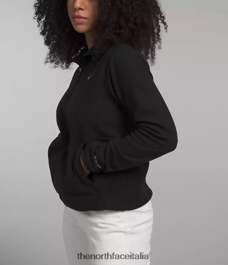 The North Face vestiario 460N8D158 grazie nero donne cappuccio alpino polartec 100 -zip
