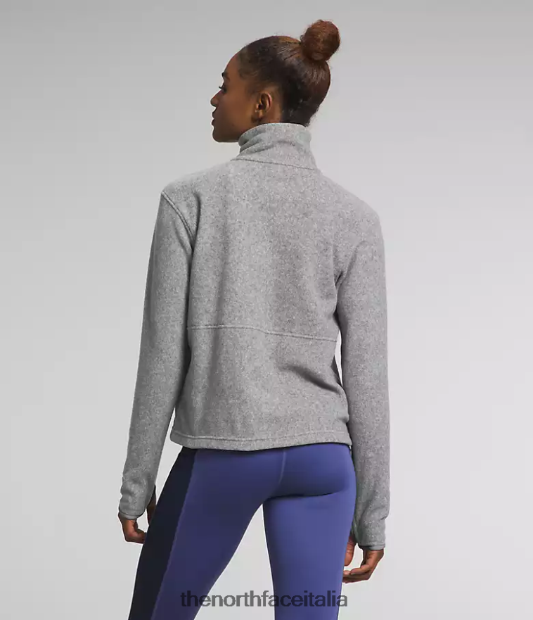The North Face vestiario 460N8D160 tnf grigio erica medio donne cappuccio alpino polartec 100 -zip