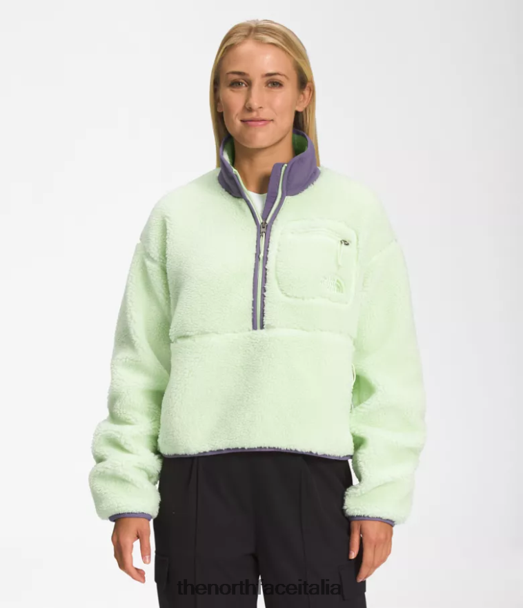 The North Face vestiario 460N8D805 crema lime/ardesia lunare donne pullover a pelo estremo