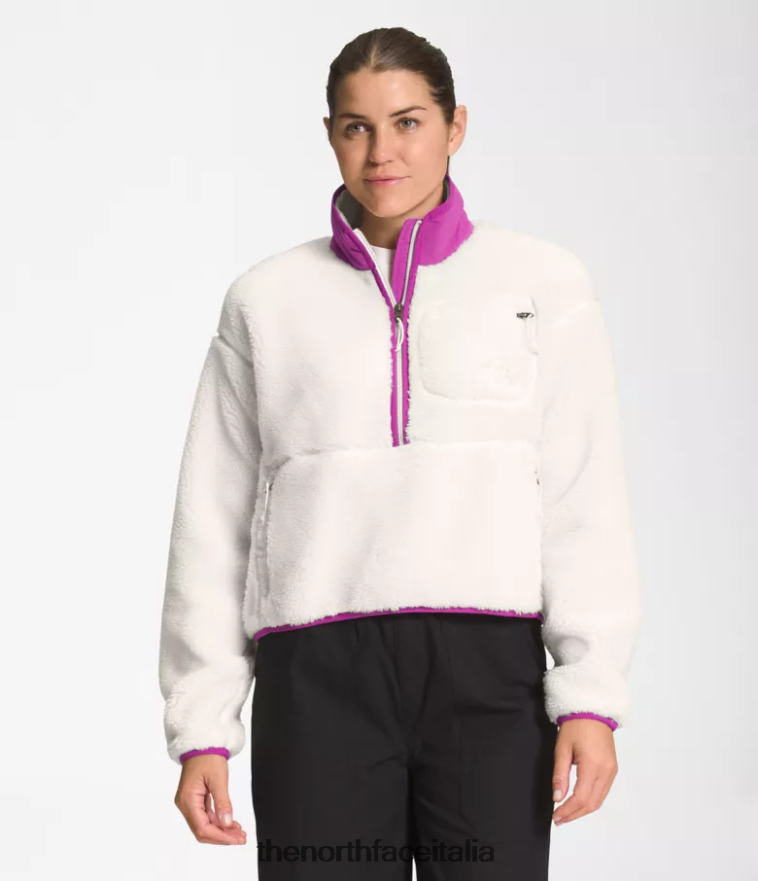 The North Face vestiario 460N8D807 gardenia fiore di cactus bianco/viola donne pullover a pelo estremo