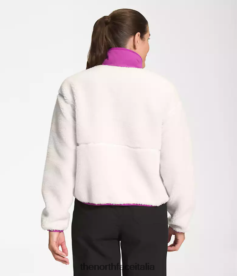 The North Face vestiario 460N8D807 gardenia fiore di cactus bianco/viola donne pullover a pelo estremo