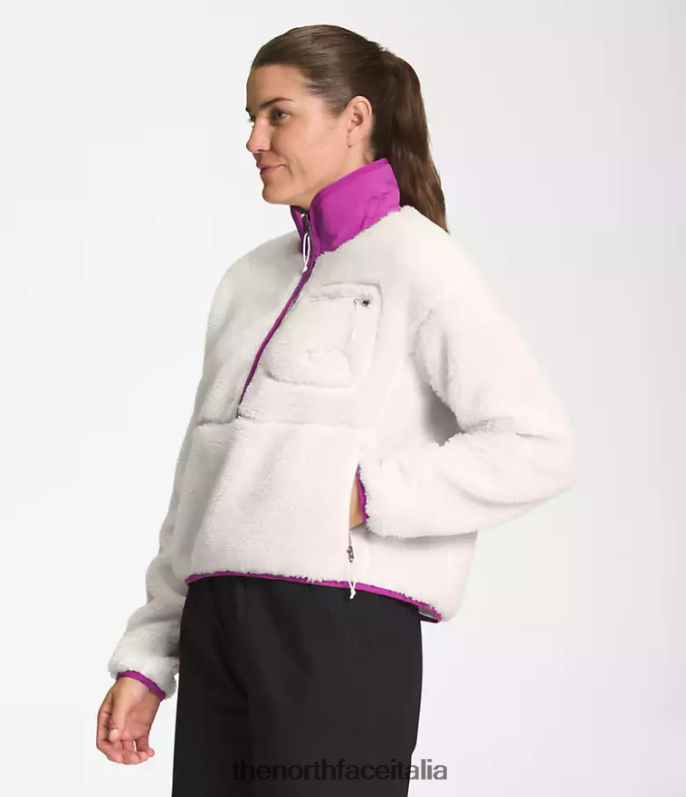 The North Face vestiario 460N8D807 gardenia fiore di cactus bianco/viola donne pullover a pelo estremo