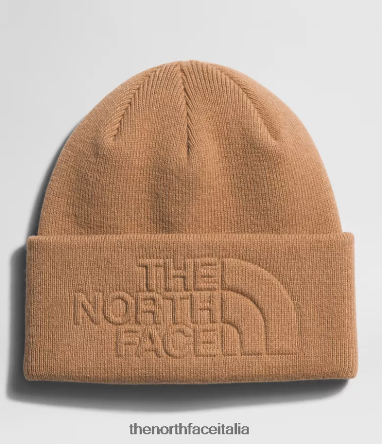 The North Face accessorio 460N8D1138 burro di mandorle unisex berretto urbano in rilievo