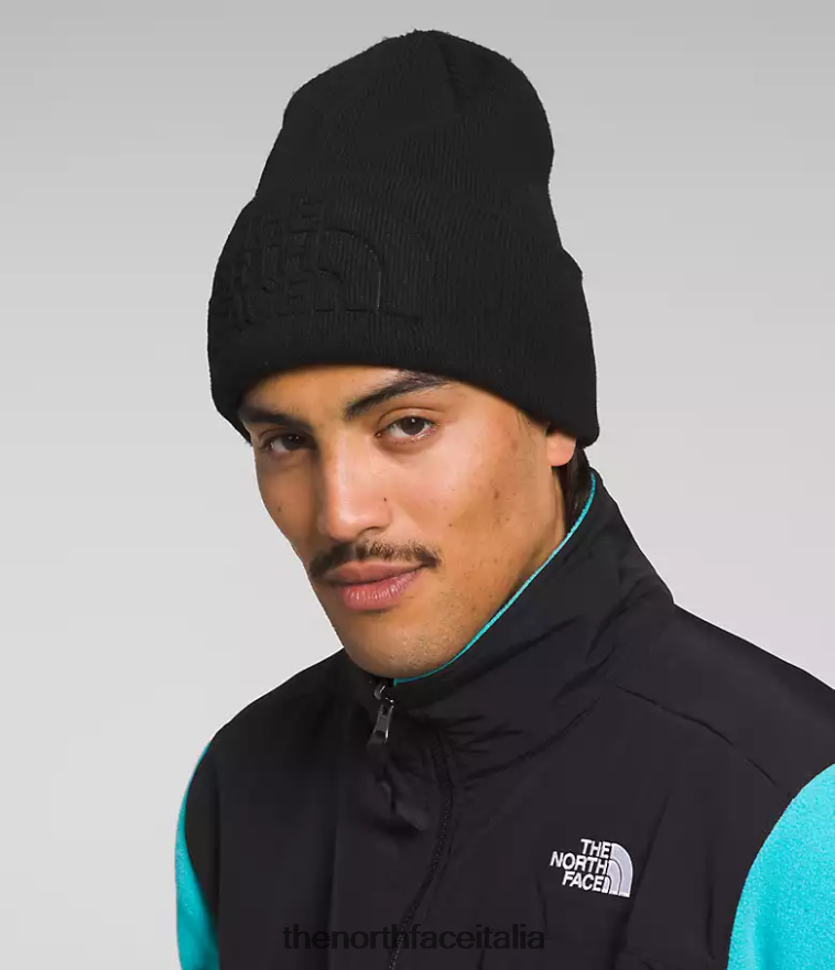 The North Face accessorio 460N8D1139 grazie nero unisex berretto urbano in rilievo