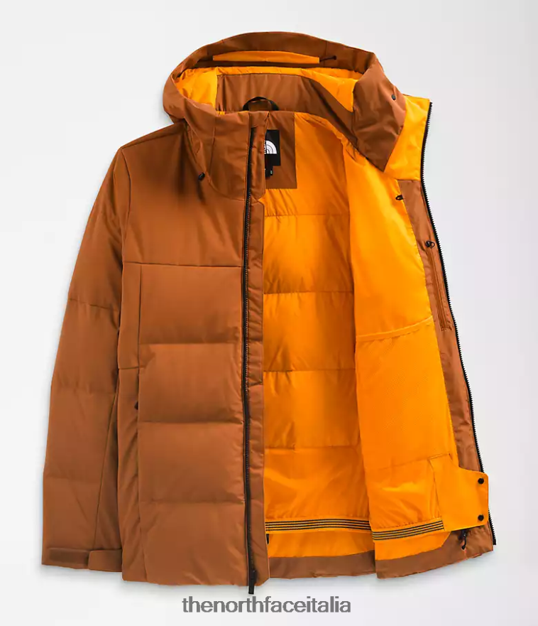The North Face vestiario 460N8D1035 pelle marrone uomini piumino corefire