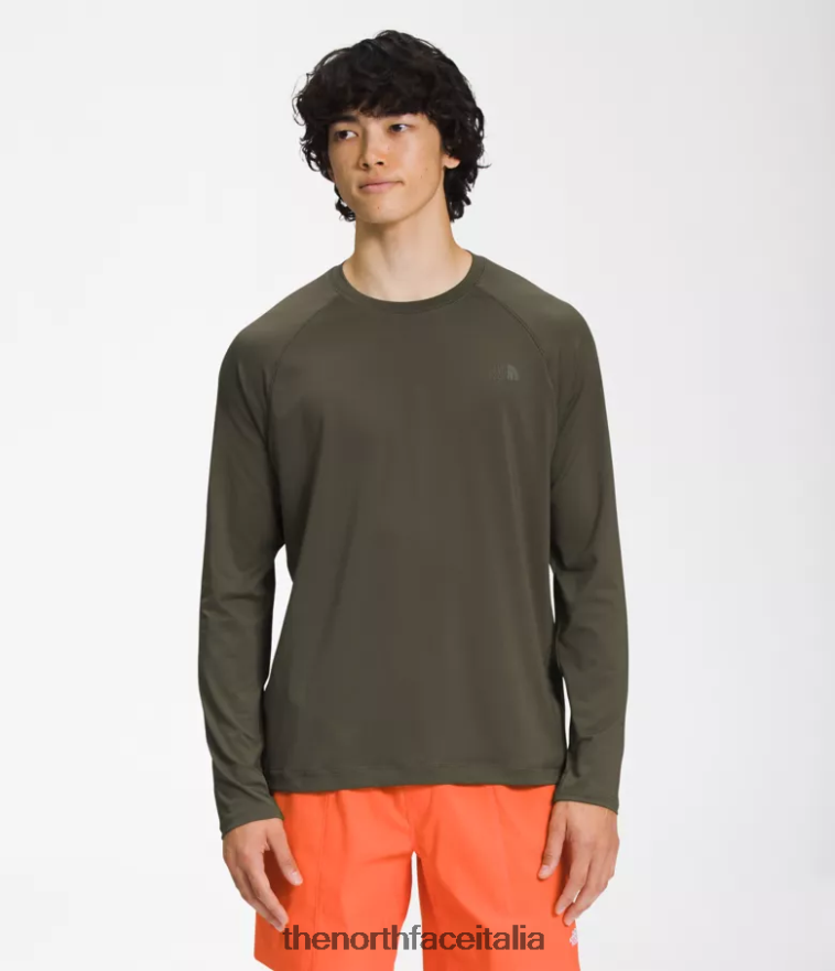 The North Face vestiario 460N8D212 nuovo verde tortora uomini parte superiore dell'acqua di classe v