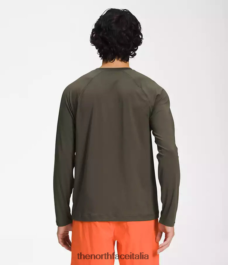 The North Face vestiario 460N8D212 nuovo verde tortora uomini parte superiore dell'acqua di classe v