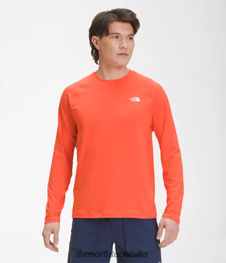 The North Face vestiario 460N8D214 arancione retrò uomini parte superiore dell'acqua di classe v