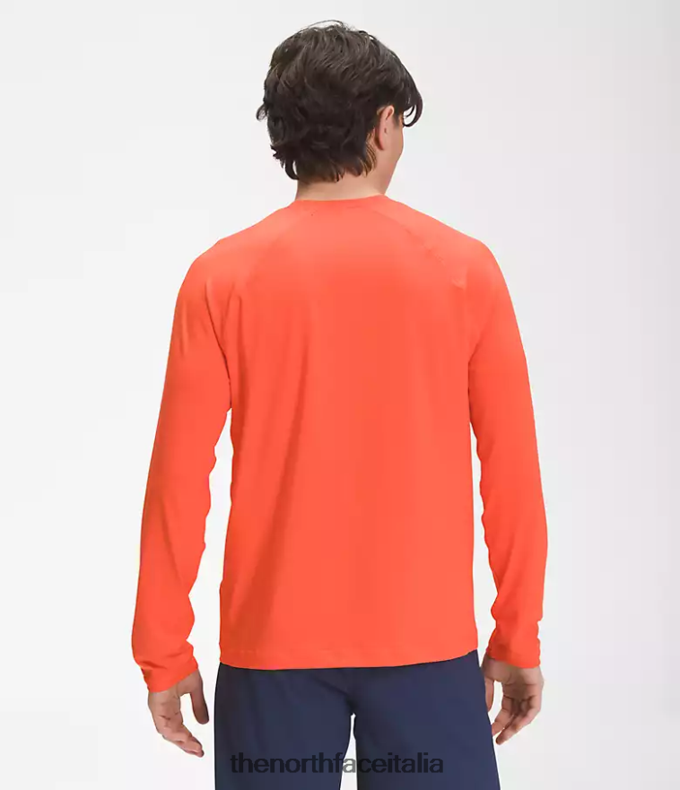 The North Face vestiario 460N8D214 arancione retrò uomini parte superiore dell'acqua di classe v