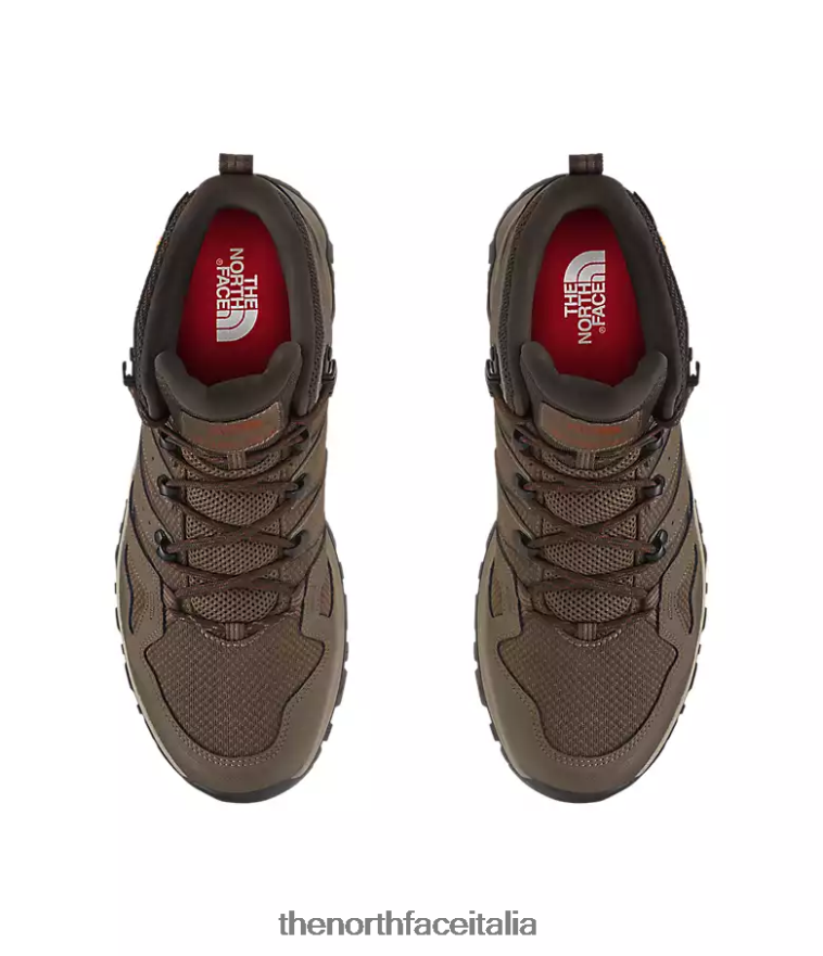 The North Face calzature 460N8D1218 bipartisan marrone/marrone caffè uomini stivali hedgehog fastpack ii mid wp