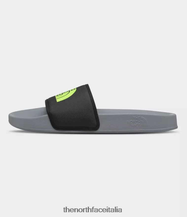 The North Face calzature 460N8D33 grigio fusione/giallo led uomini diapositive del campo base iii