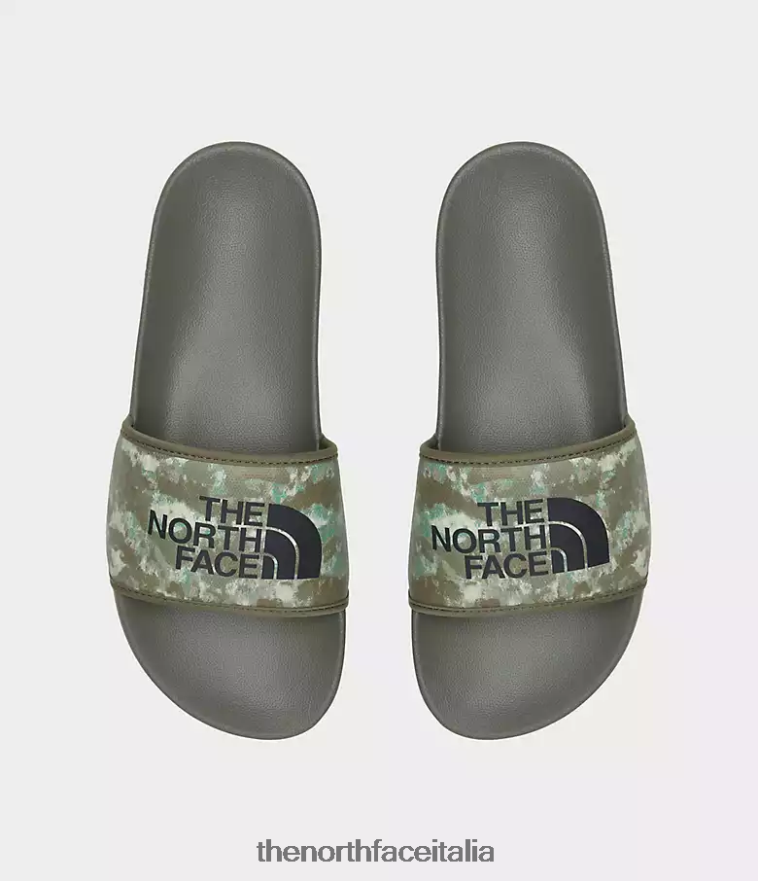 The North Face calzature 460N8D34 stampa mimetica puntinata oliva militare/tnf nero uomini diapositive del campo base iii