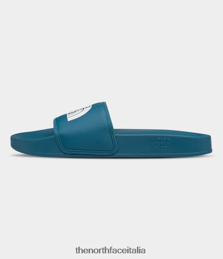 The North Face calzature 460N8D37 blu corallo/tnf bianco uomini diapositive del campo base iii
