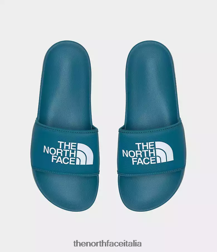 The North Face calzature 460N8D37 blu corallo/tnf bianco uomini diapositive del campo base iii