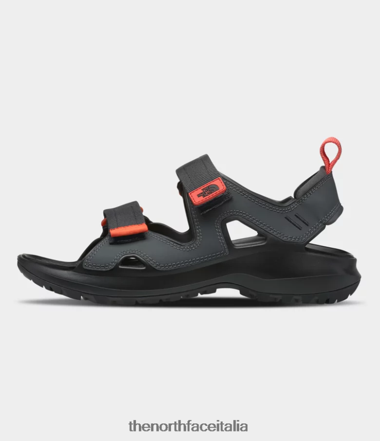 The North Face calzature 460N8D553 grigio asfalto/arancio retrò uomini sandali a riccio iii