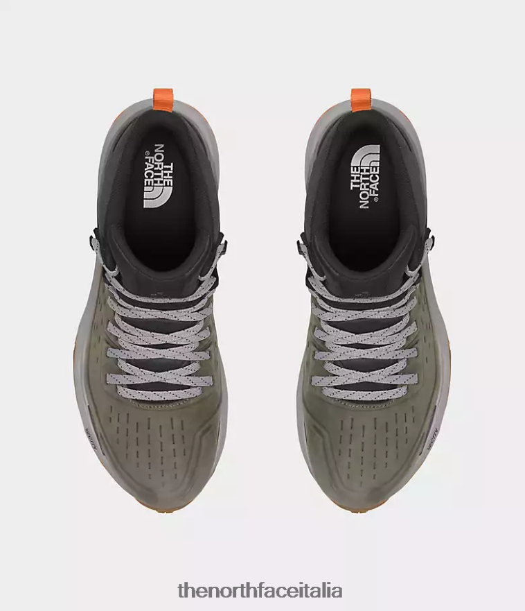 The North Face calzature 460N8D608 nuovo verde tortora/grigio asfalto uomini stivali vectiv exploris 2 mid futurelight in pelle