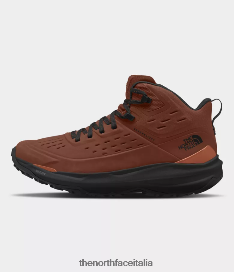 The North Face calzature 460N8D610 brandy marrone/tnf nero uomini stivali vectiv exploris 2 mid futurelight in pelle