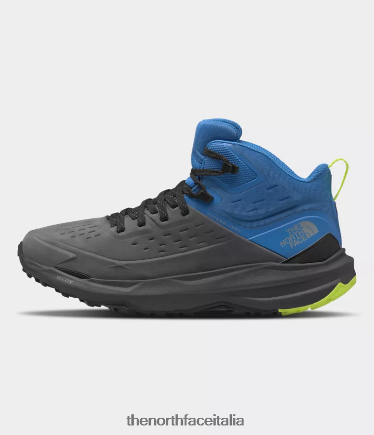 The North Face calzature 460N8D611 Grigio vanadis/blu super sonico uomini stivali vectiv exploris 2 mid futurelight in pelle