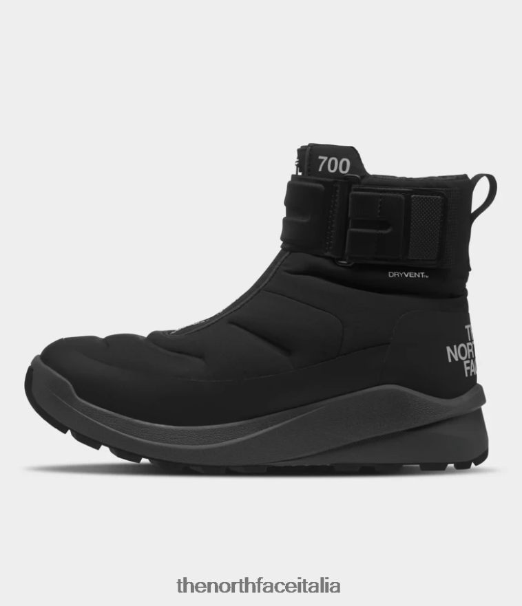 The North Face calzature 460N8D932 tnf nero/grigio asfalto uomini stivali impermeabili con cinturino nuptse ii