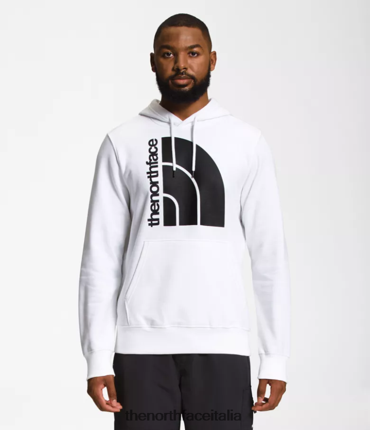 The North Face vestiario 460N8D1123 tnf bianco/tnf nero uomini Felpa con cappuccio jumbo a mezza cupola