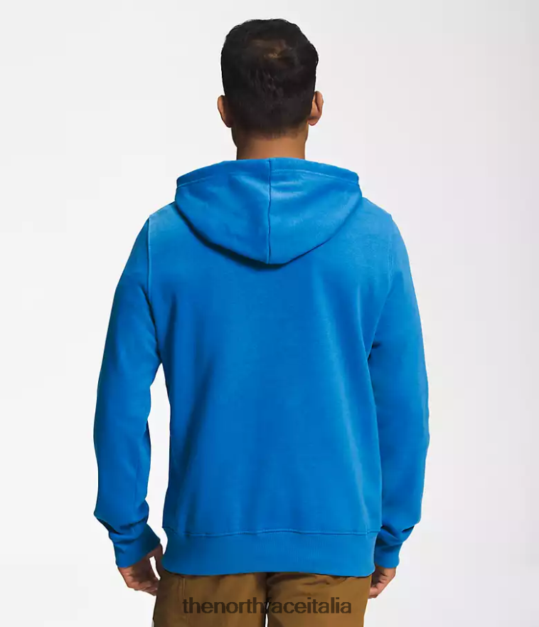 The North Face vestiario 460N8D1124 blu super sonico/bianco tnf uomini Felpa con cappuccio jumbo a mezza cupola