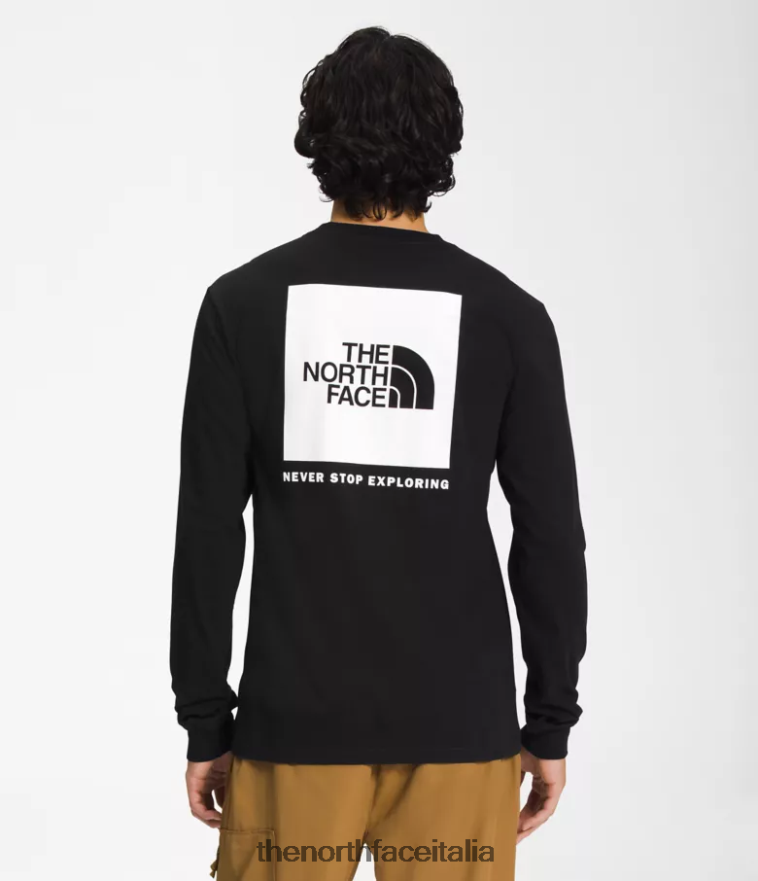 The North Face vestiario 460N8D1206 tnf nero/tnf bianco uomini maglietta a maniche lunghe