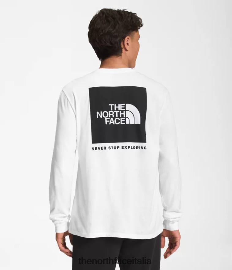 The North Face vestiario 460N8D1212 tnf bianco/tnf nero uomini maglietta a maniche lunghe