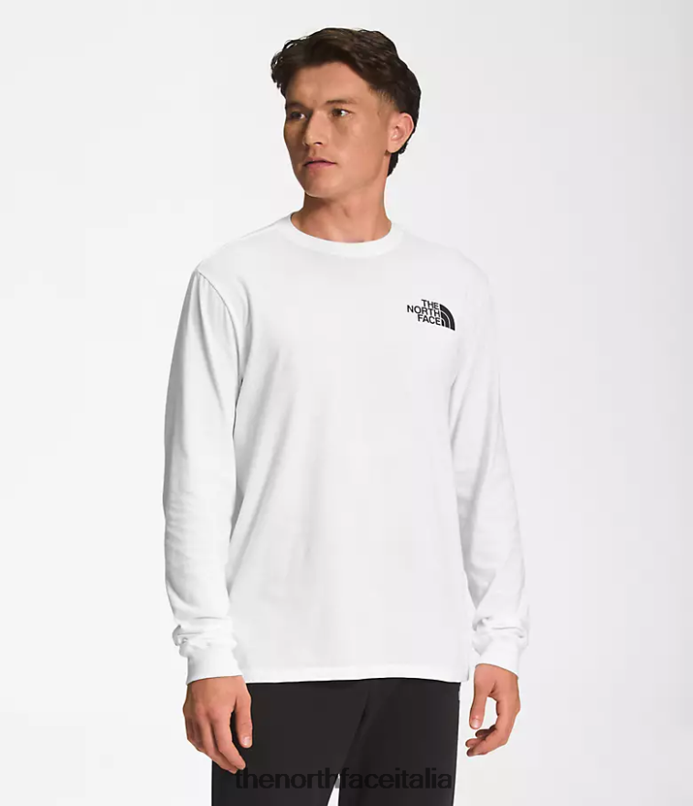 The North Face vestiario 460N8D1212 tnf bianco/tnf nero uomini maglietta a maniche lunghe