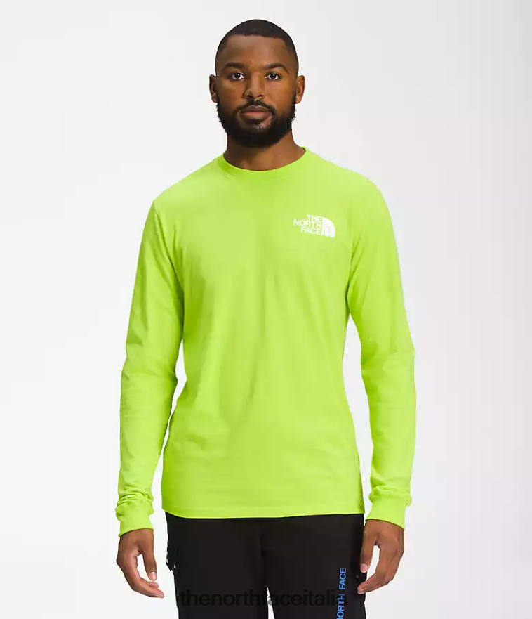 The North Face vestiario 460N8D1213 led giallo/tnf nero uomini maglietta a maniche lunghe